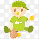 婴儿图标绿色baby-icons