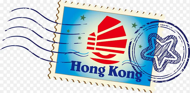 邮票香港矢量