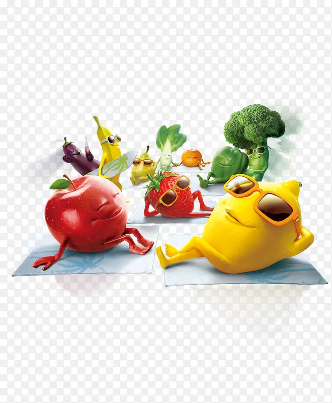 创意水果蔬菜卡通形象
