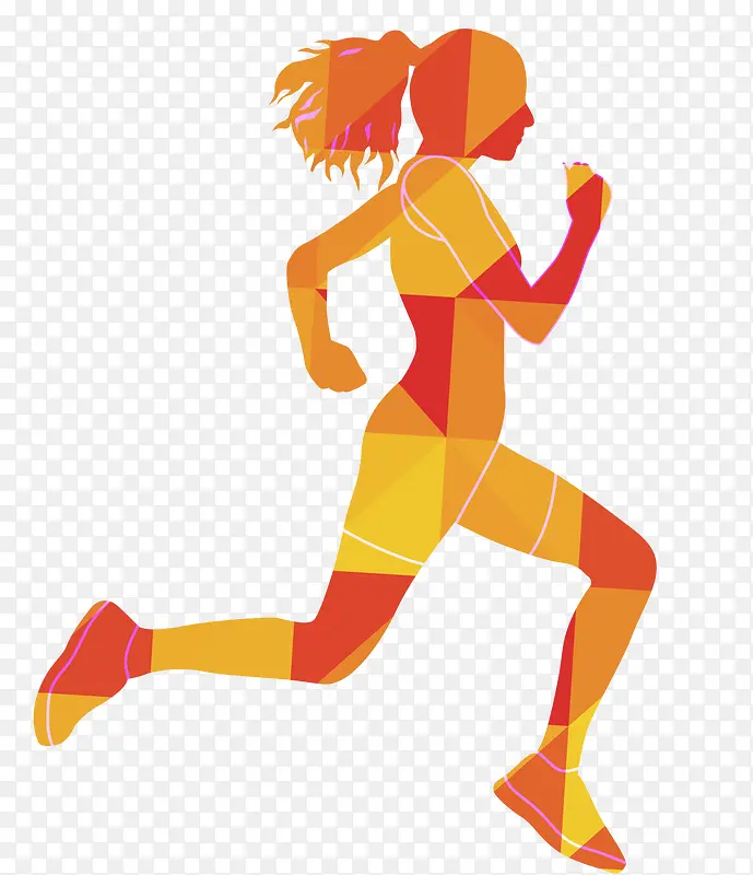 马拉松拼凑跑步的女人