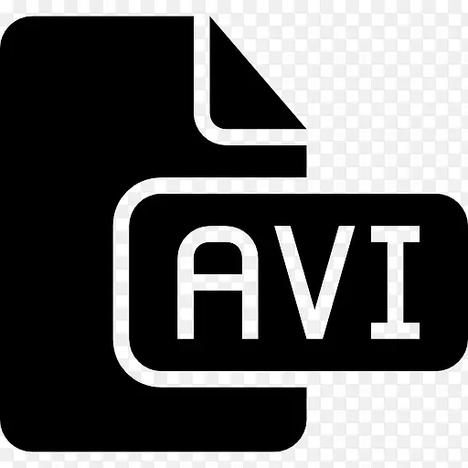 AVI文件的黑色界面符号图标