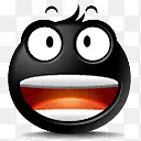 令人兴奋的微笑emoticon-black