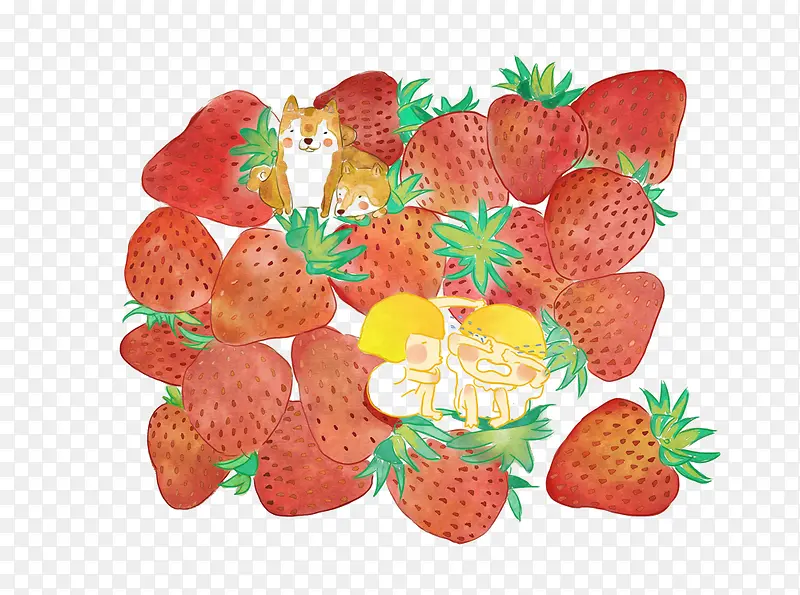 草莓里的秘密图片素材