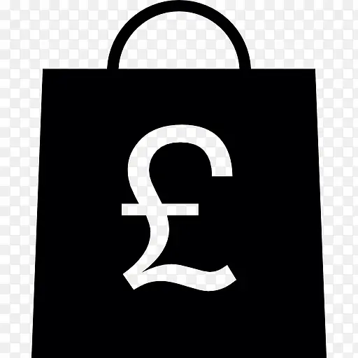 购物袋和英镑符号图标