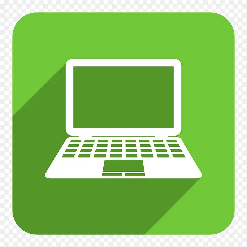 绿色笔记本电脑图标