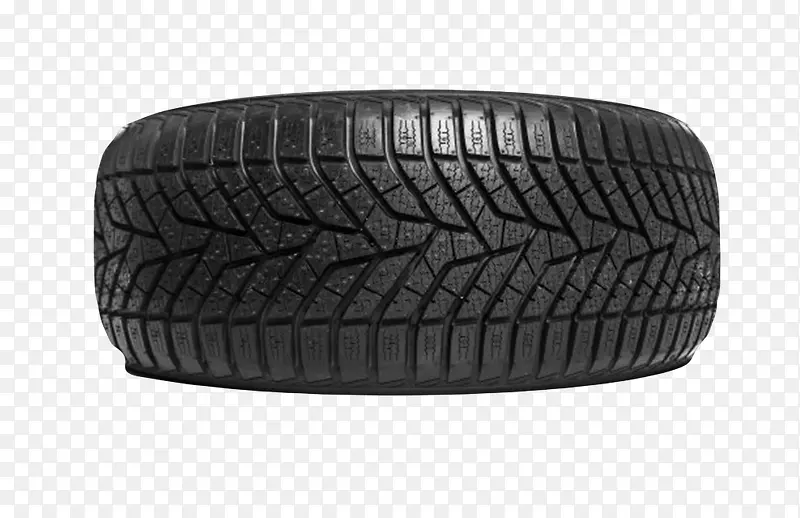 黑色汽车用品倒了的冬季胎轮胎橡