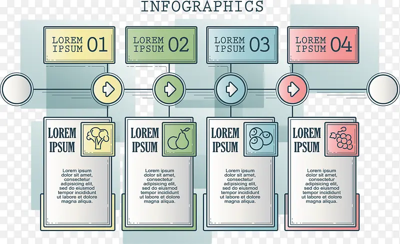流程操作步骤信息图创意矢量素材
