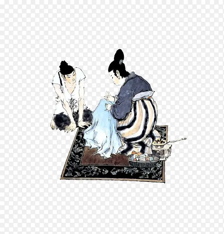 中国风游子吟孟郊背景插画PNG图片素材下载_图片编号9037402-PNG素材网