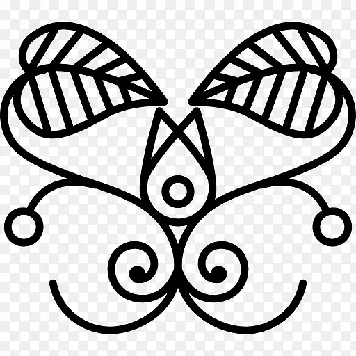 花艺设计像蝴蝶图标