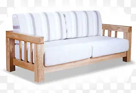 白色现代简约沙发木椅