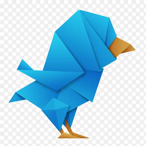 折纸推特鸟令人惊叹的微博鸟图标