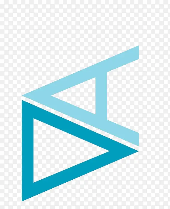 蓝色三角与字母A