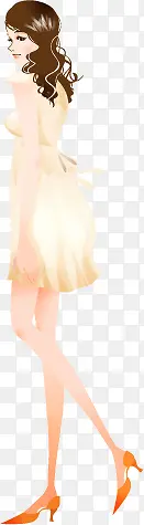 棕色长发美女