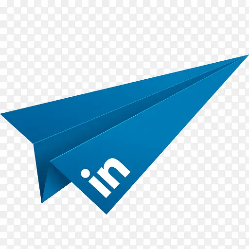 蓝色联系在LinkedIn折纸