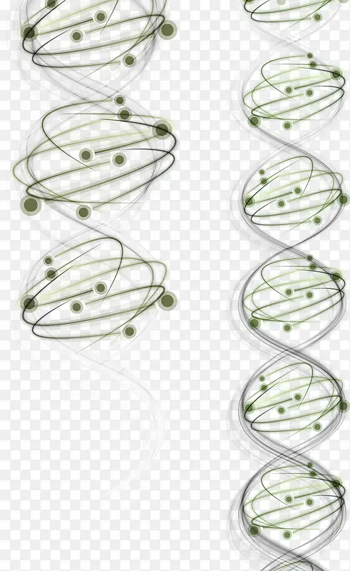 绿色的螺旋DNA