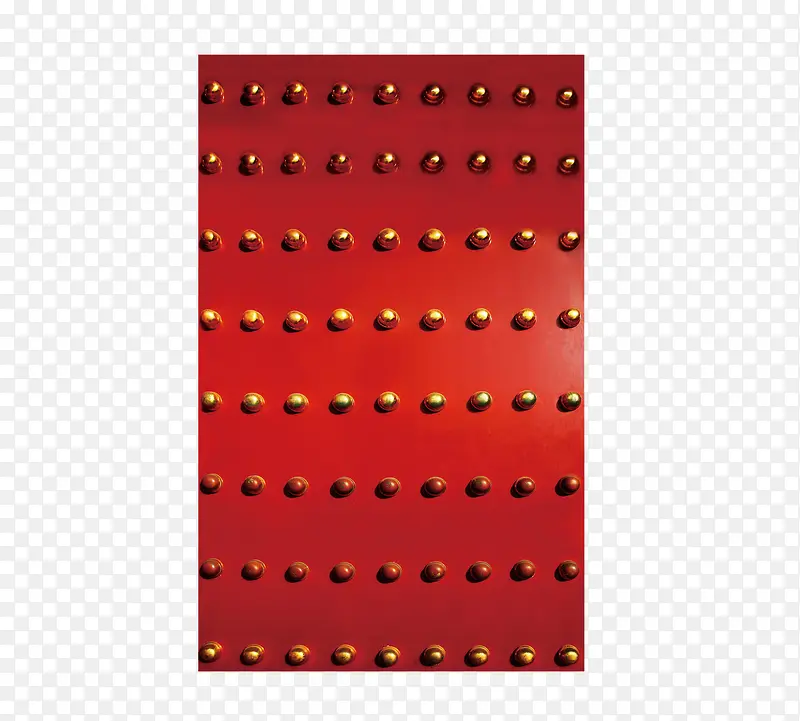 金属铆钉红色宫门背景图