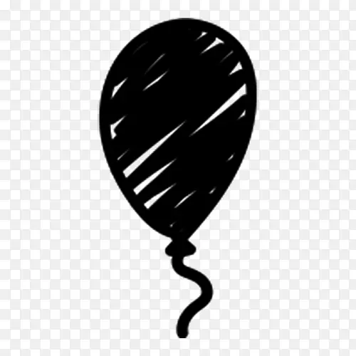 黑色涂鸦气球