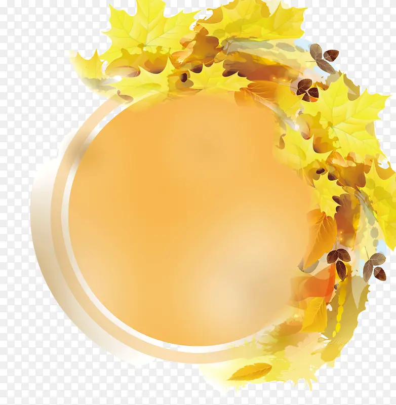 文案背景元素 黄色花纹 装饰图