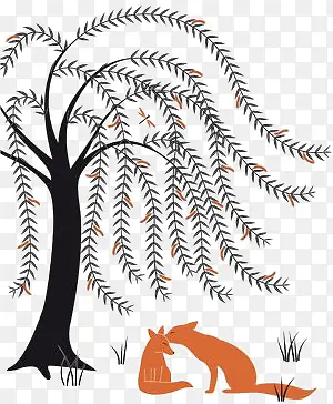 树下的狐狸