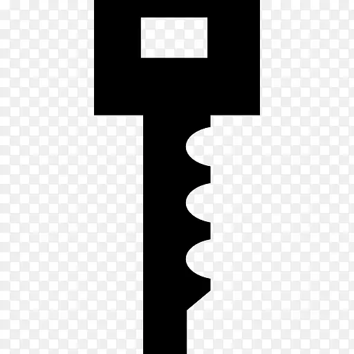 钥匙形状简单的矩形的顶部图标