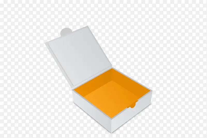 矢量白色木质包装盒展开立体图