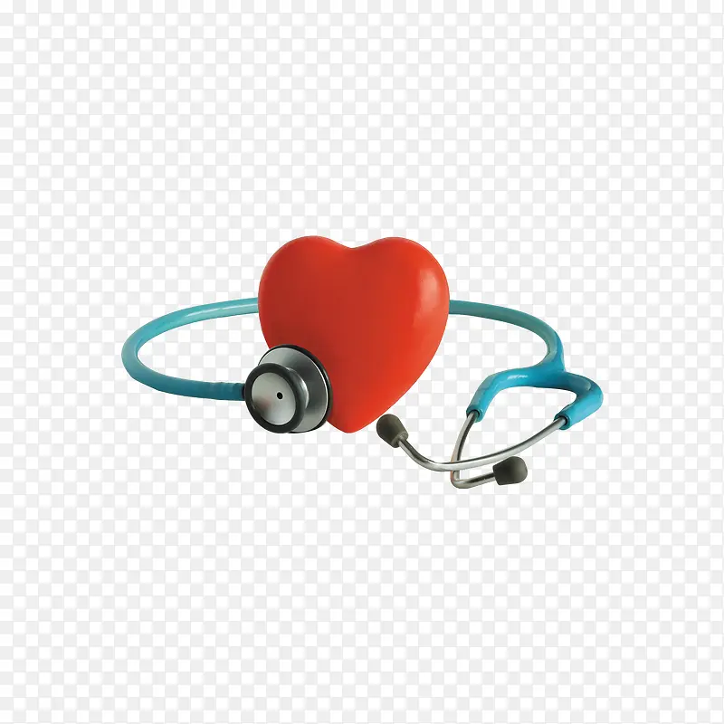 卡通听诊器心脏