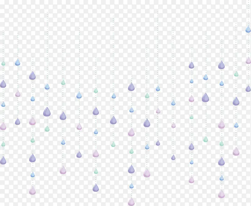 晶莹的紫色雨滴