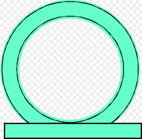 薄荷绿圆环背景