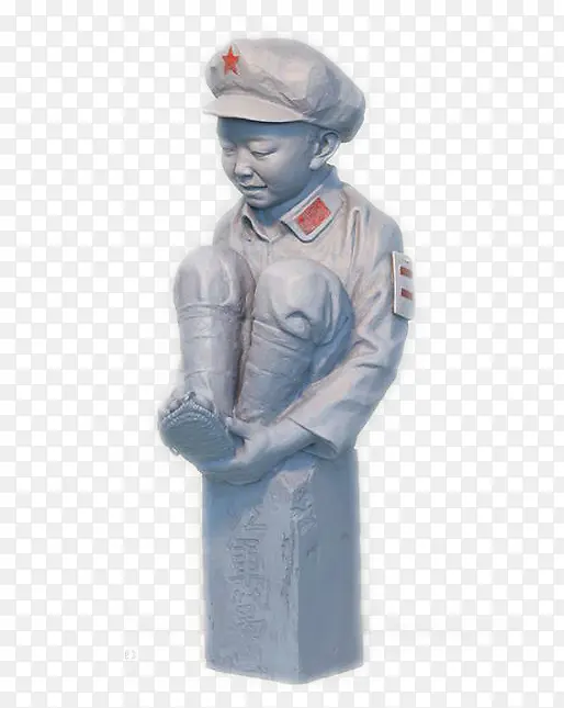 红军小孩雕塑