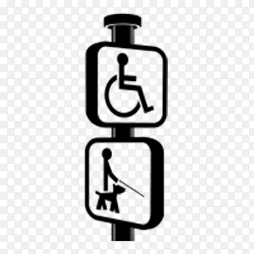 马路残疾人标志