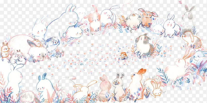 彩色绘图兔子总动员