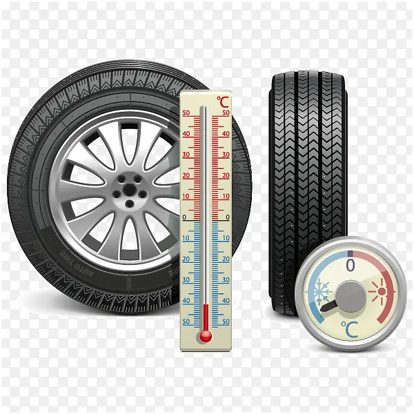 轮胎与胎温胎压检测表矢量素材,