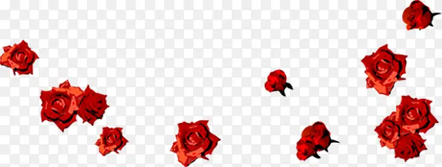 红玫瑰喜庆名片模板