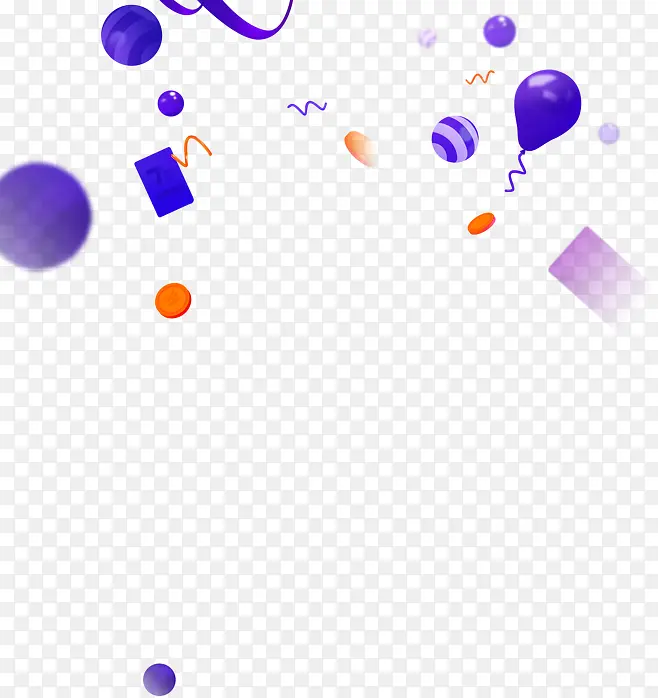 紫色漂浮元素