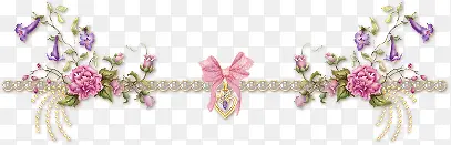 粉色小花珍珠链子