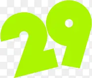绿色数字29素材