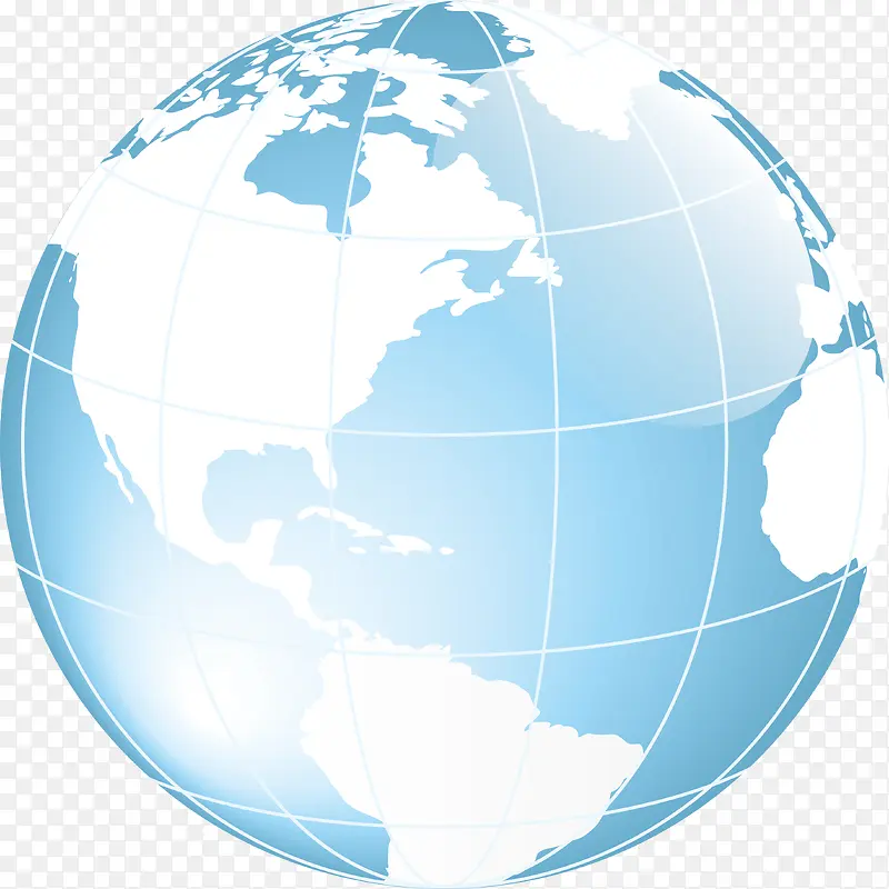 蓝色创意矢量地球图