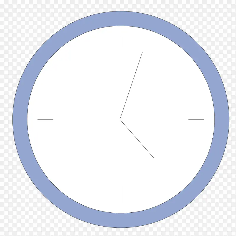 蓝色圆形手绘的时钟
