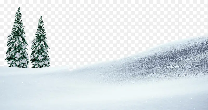 冬季滑雪清新唯美雪景广告