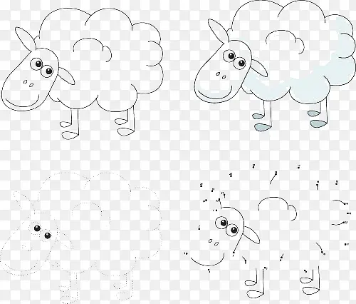 可爱卡通绵羊