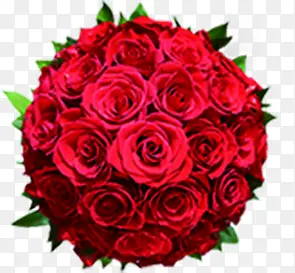红色玫瑰婚礼花球