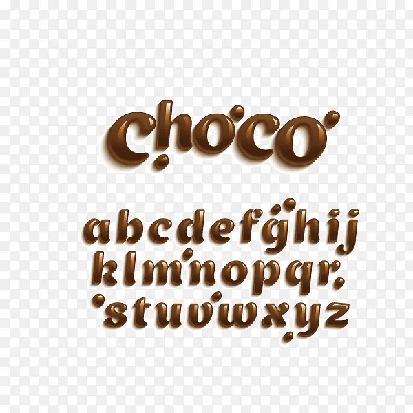 数字字母 咖啡豆 字体