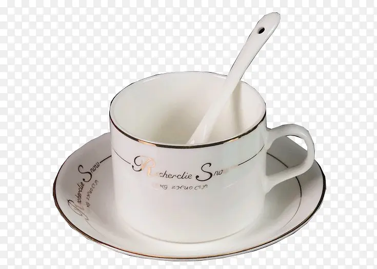 白色骨瓷咖啡杯