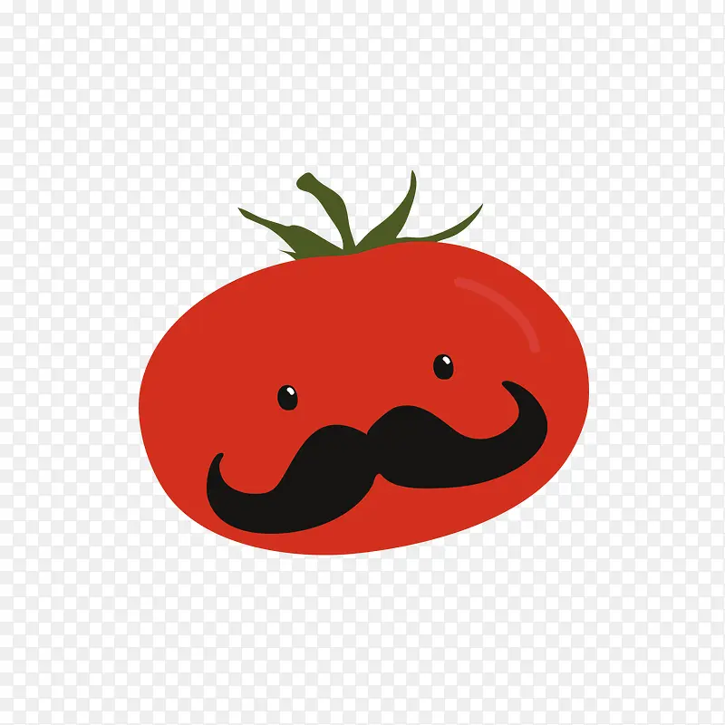 红色的卡通西红柿表情