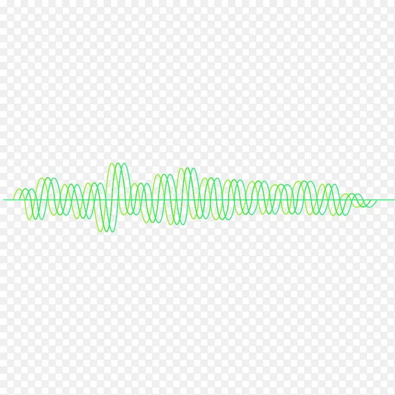 音乐绿色声波线矢量素材