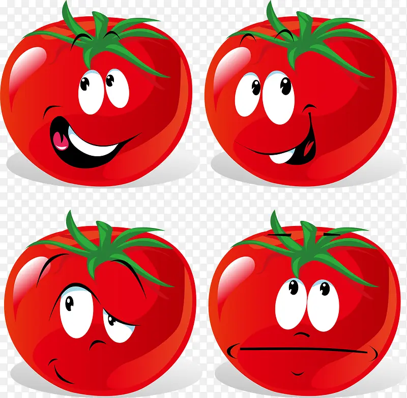 西红柿表情矢量PNG素材