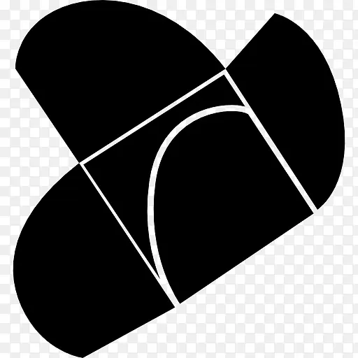 纸板折叠成四图标