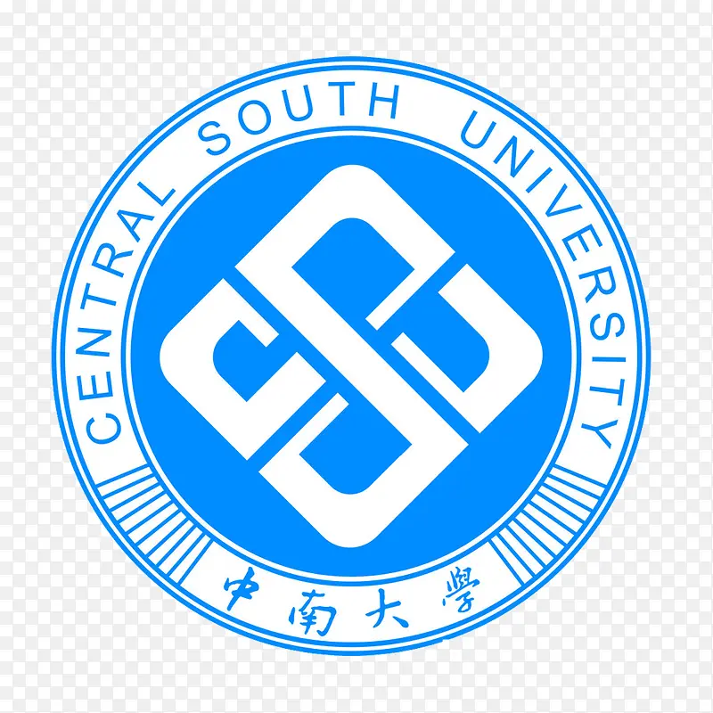 中南大学蓝色logo