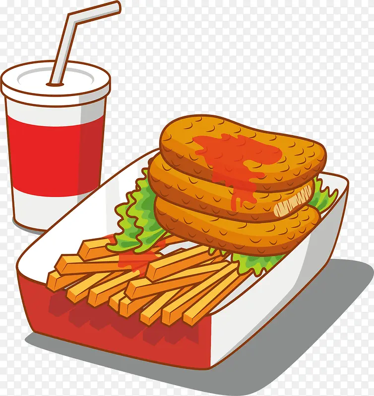 炸鸡块薯条套餐