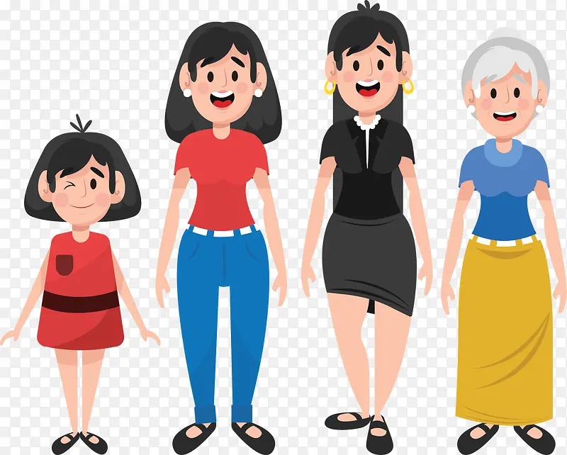 女人的一生年龄变化PNG图片素材下载_图片编号9079763-PNG素材网